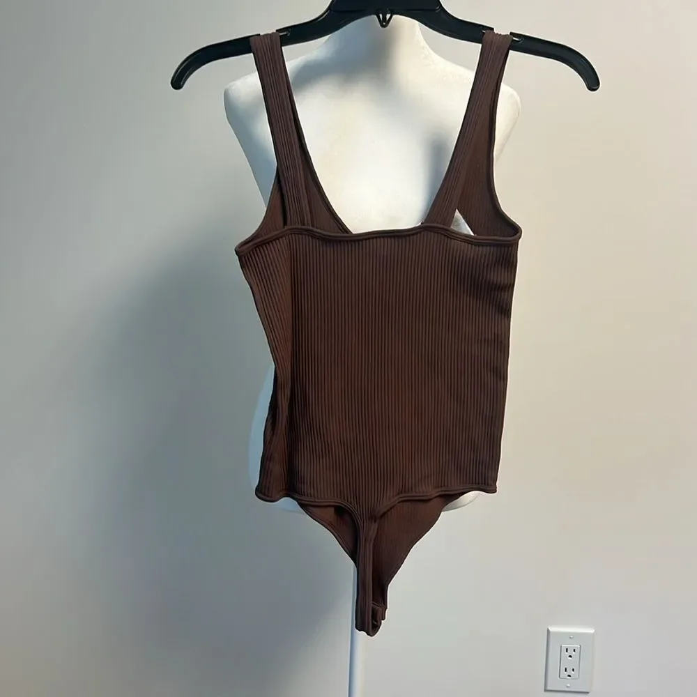 Free People Recycled Bodysuit Brown color L/M